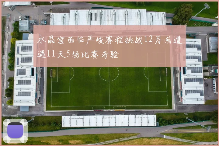 水晶宫面临严峻赛程挑战12月或遭遇11天5场比赛考验